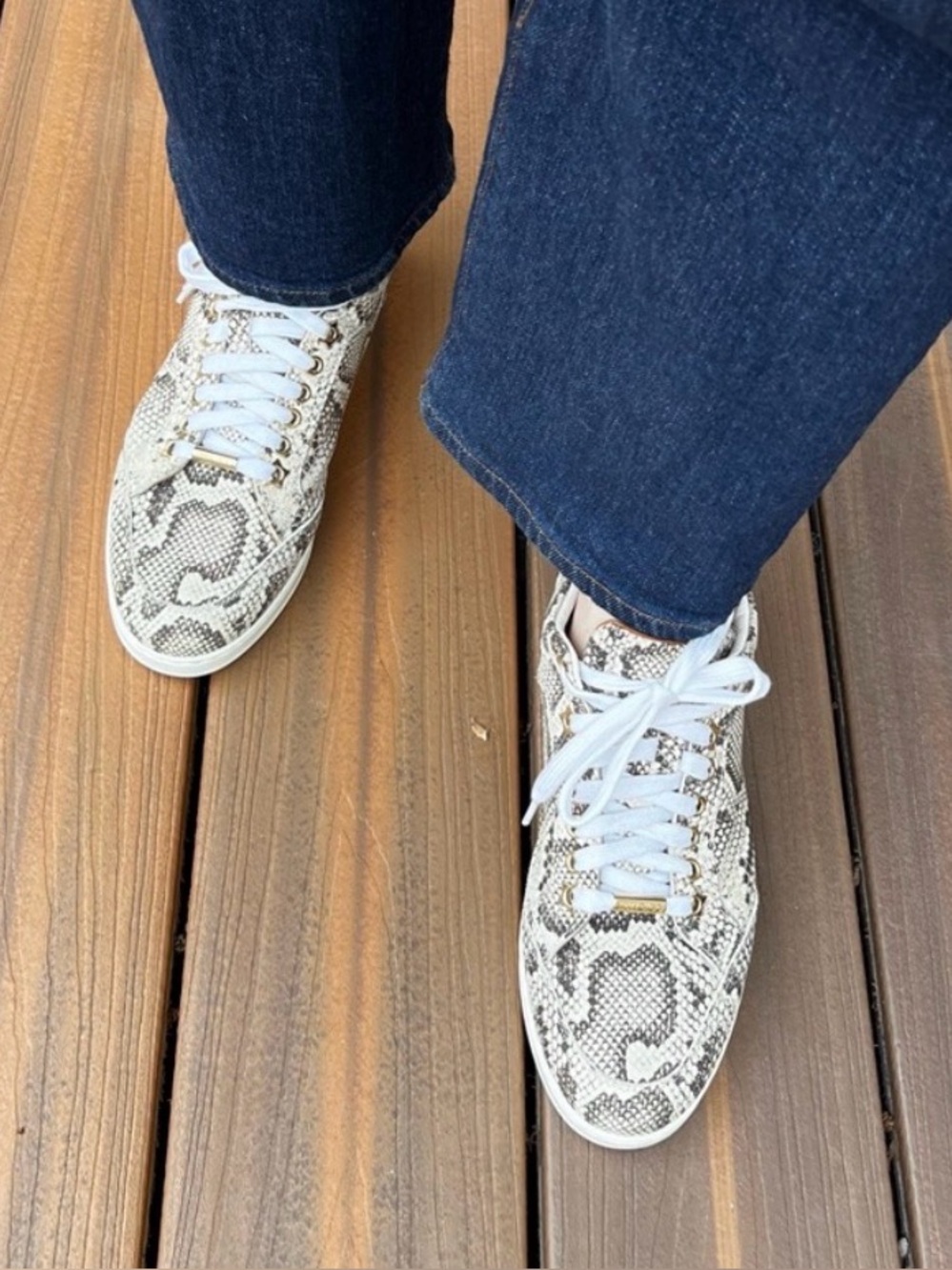 Jimmy Choo Snakeskin Print Sneakers size EU 37/ US 7